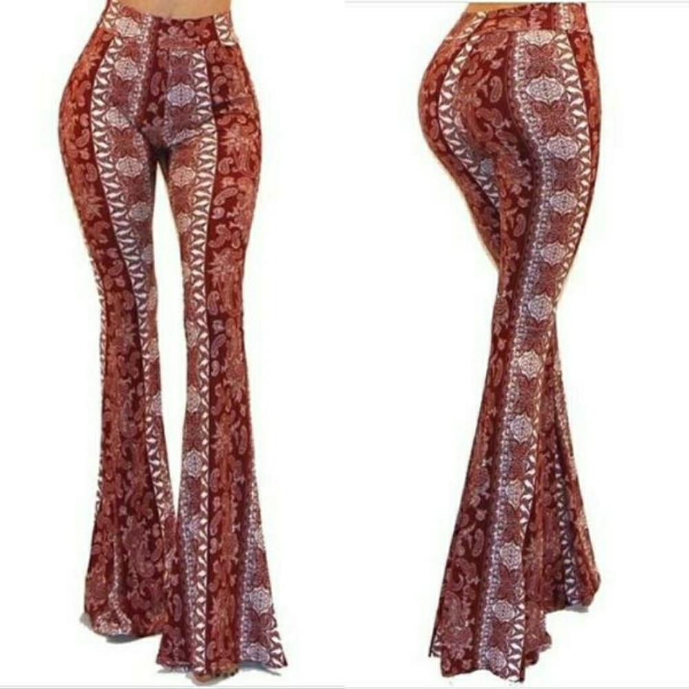🔴 LAST TWO 🔴 Boho Print Bell Stretch Pants